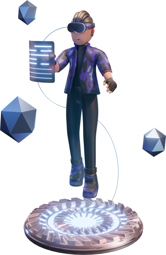 Metaverse character Illustration 3d